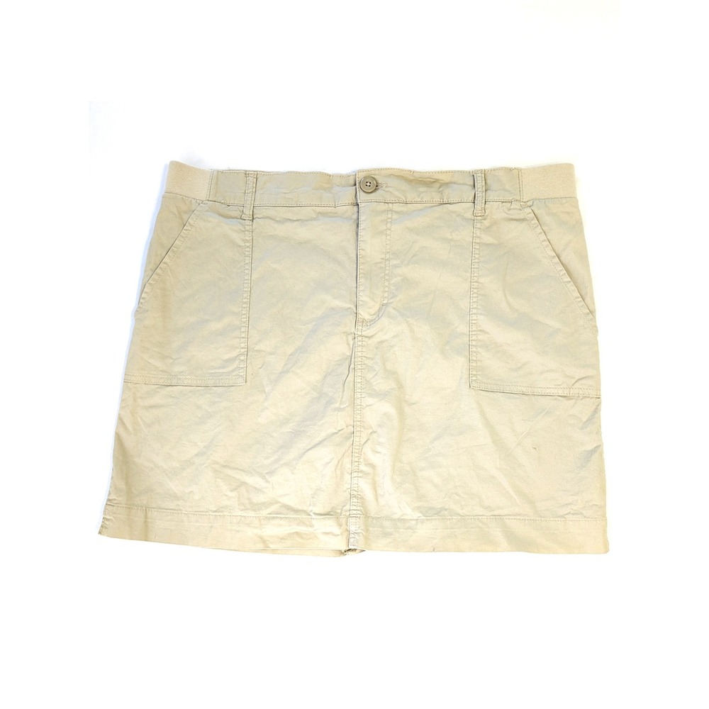 Lee Khaki Chino Skirt Womens 18 Medium Beige Cotton Stretch Casual 112330965